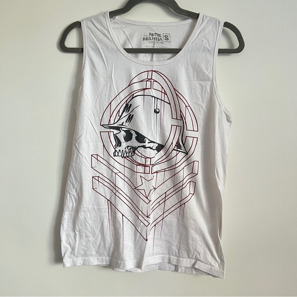Metal Mulisha Boys Tank Top White Graphic Sleeveless Shirt-Youth Size Small